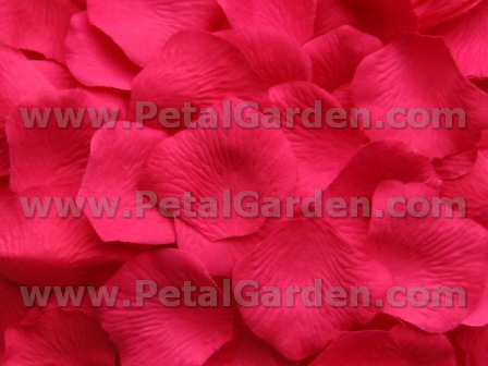 Punch silk rose petals