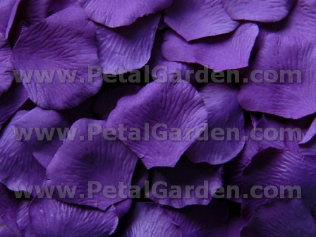 Purple silk rose petals