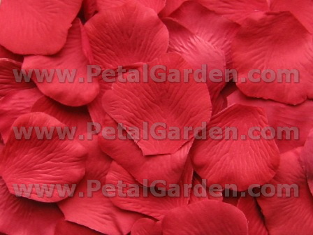 Strawberry silk rose petals