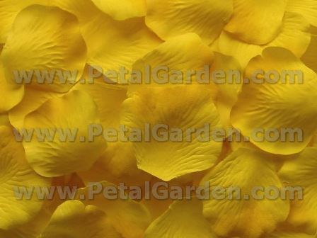 Yellow silk rose petals