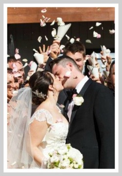 Rose petals wedding toss