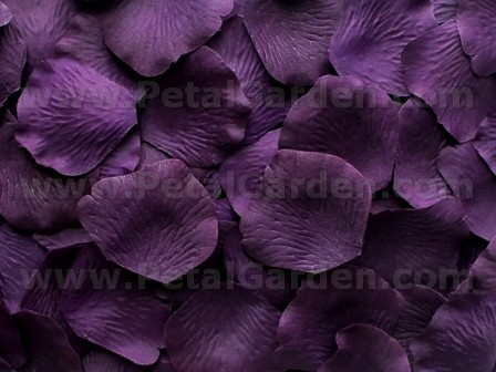 Amethyst silk rose petals