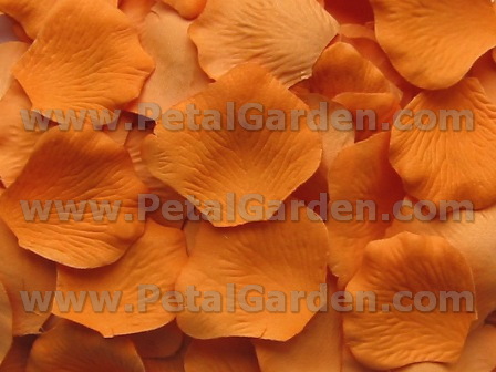 Butterscotch silk rose petals