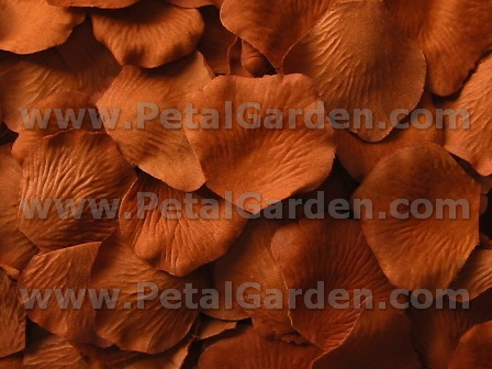 Copper silk rose petals