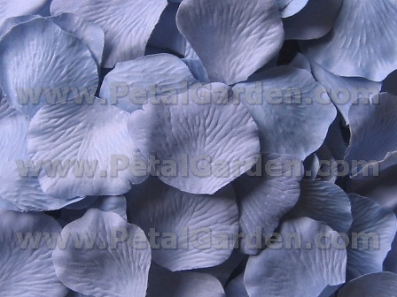 Periwinkle silk rose petals