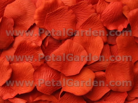 Poppy silk rose petals