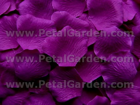 Violet silk rose petals
