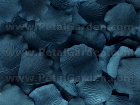 Denim silk rose petals